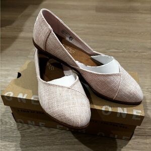 Tom’s Jutti Pink Slubby Textile flats